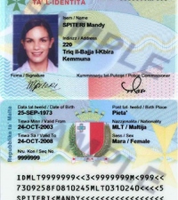 ID card in Malta - sample